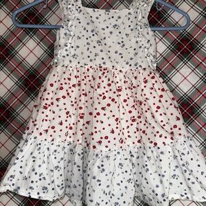 OshKosh B'gosh Red and Blue Floral Kids Dress